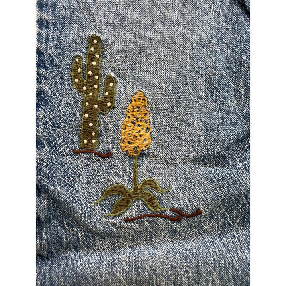 Reformation Handcrafted Embroidered Jeans 27 - Picture 6 of 13